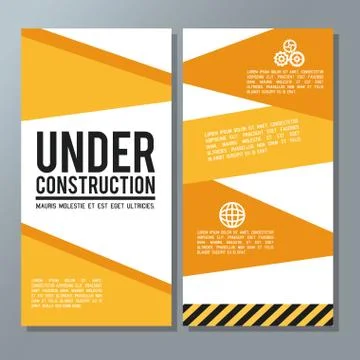 Flat illustration about under construction design. road sign Illustrazione stock