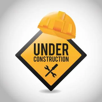 Flat illustration about under construction design. road sign Illustrazione stock