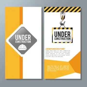 Flat illustration about under construction design. road sign Illustrazione stock