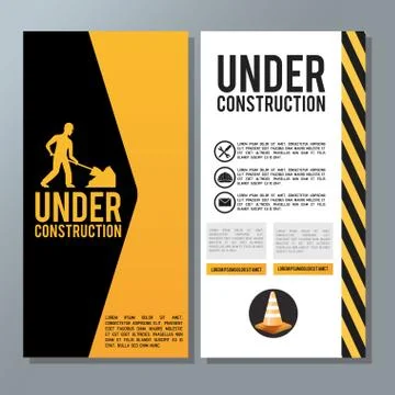 Flat illustration about under construction design. road sign Illustrazione stock