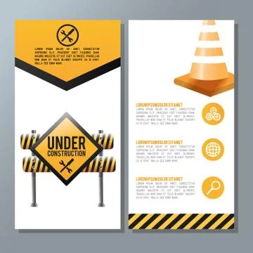 Flat illustration about under construction design. road sign Stock Illustration