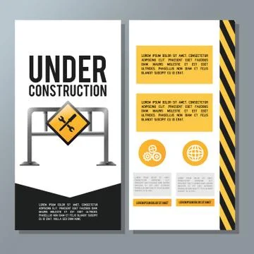 Flat illustration about under construction design. road sign Illustrazione stock