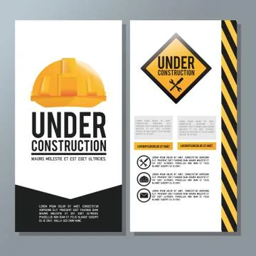 Flat illustration about under construction design. road sign Stock Illustration
