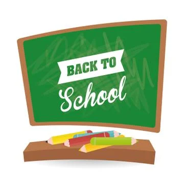 Flat illustration of Back to School design Stockillustratie