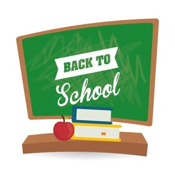 Flat illustration of Back to School design Stockillustratie