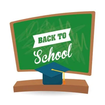 Flat illustration of Back to School design Stock Illustration