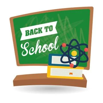 Flat illustration of Back to School design Illustrazione stock
