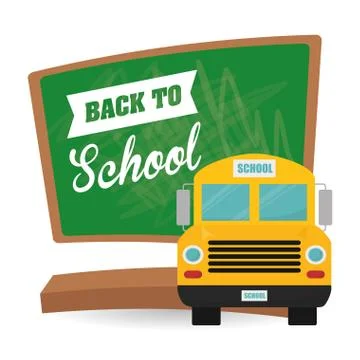Flat illustration of Back to School design Stock Illustration