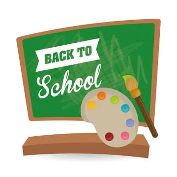 Flat illustration of Back to School design Stock Illustration