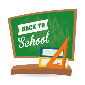 Flat illustration of Back to School design Stock Illustration
