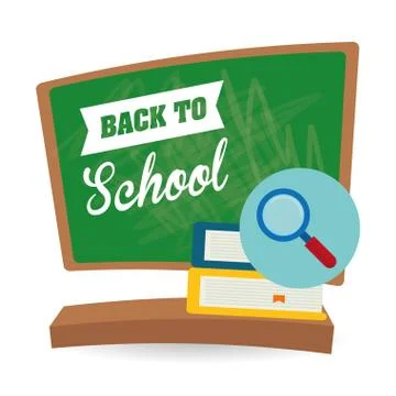 Flat illustration of Back to School design Stock Illustration