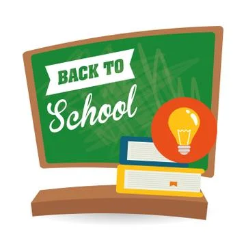 Flat illustration of Back to School design 스톡 일러스트