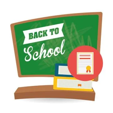 Flat illustration of Back to School design Illustrazione stock