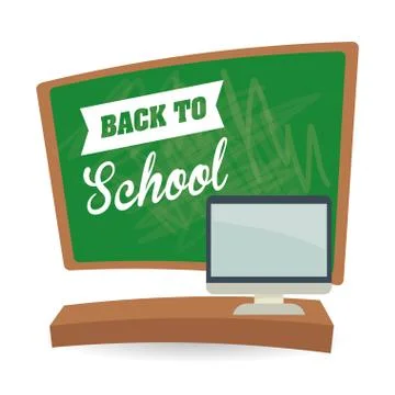 Flat illustration of Back to School design Stockillustratie