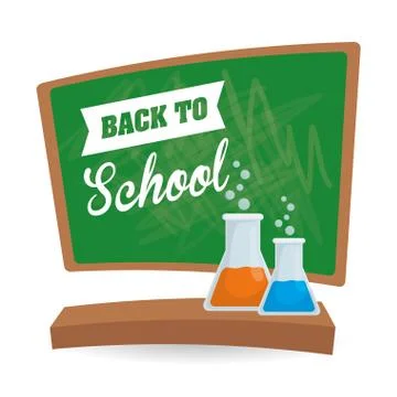 Flat illustration of Back to School design 스톡 일러스트