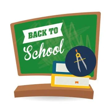 Flat illustration of Back to School design Stockillustratie