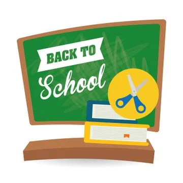 Flat illustration of Back to School design 스톡 일러스트