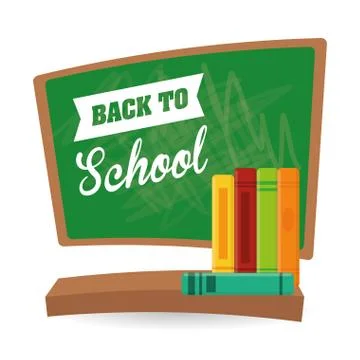 Flat illustration of Back to School design Illustrazione stock