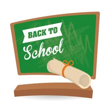 Flat illustration of Back to School design 스톡 일러스트