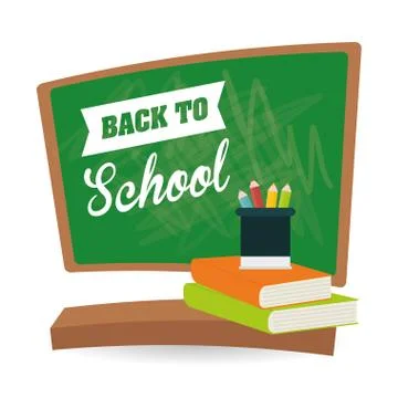 Flat illustration of Back to School design Stock Illustration