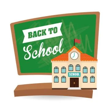 Flat illustration of Back to School design Stockillustratie