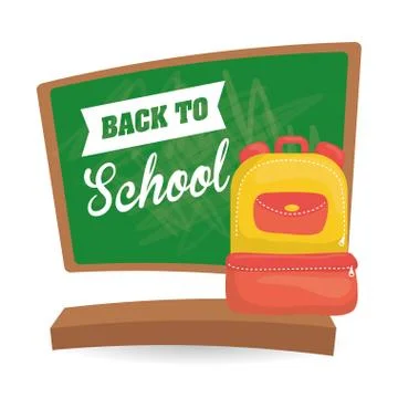 Flat illustration of Back to School design 스톡 일러스트
