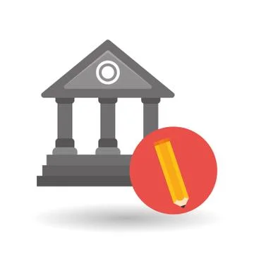 Flat illustration of Back to School design Stockillustratie