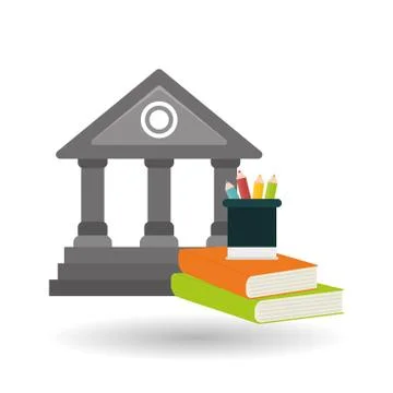 Flat illustration of Back to School design 스톡 일러스트