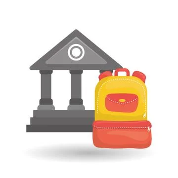 Flat illustration of Back to School design 스톡 일러스트