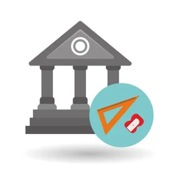 Flat illustration of Back to School design Illustrazione stock