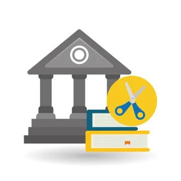 Flat illustration of Back to School design 스톡 일러스트