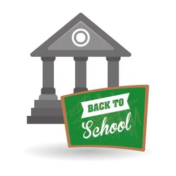 Flat illustration of Back to School design 스톡 일러스트