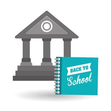 Flat illustration of Back to School design 스톡 일러스트