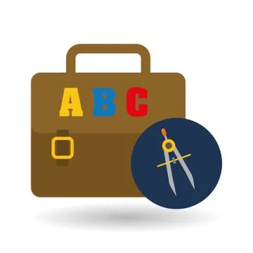 Flat illustration of Back to School design Stock Illustration