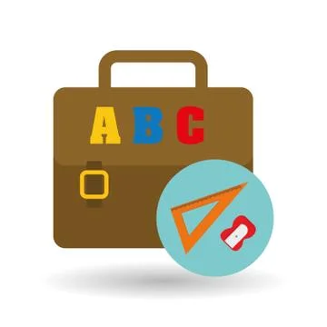 Flat illustration of Back to School design Illustrazione stock