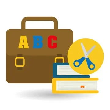 Flat illustration of Back to School design Stock Illustration