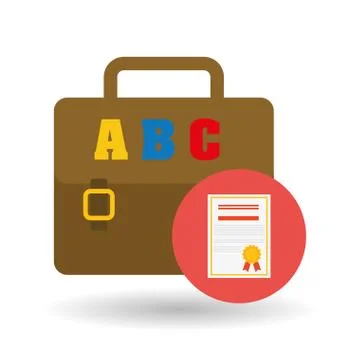 Flat illustration of Back to School design Stock Illustration
