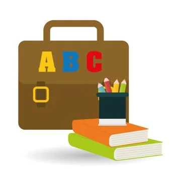 Flat illustration of Back to School design 스톡 일러스트