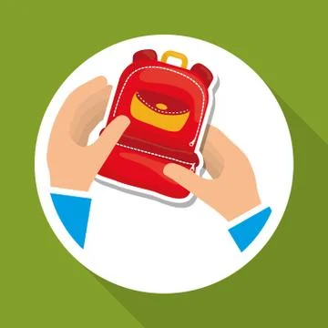 Flat illustration of Back to School design , vector Stockillustratie