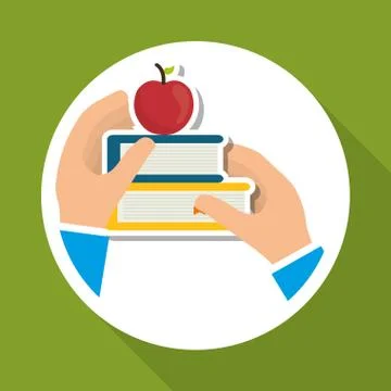 Flat illustration of Back to School design , vector Stock Illustration