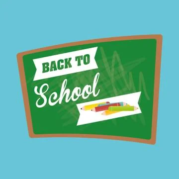Flat illustration of Back to School design , vector Illustrazione stock