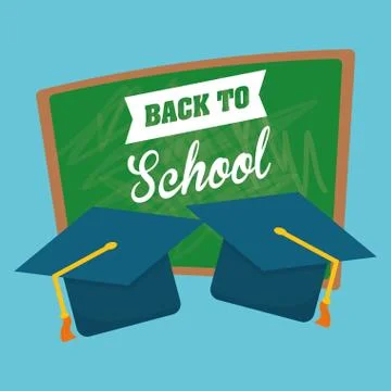 Flat illustration of Back to School design , vector Stock Illustration