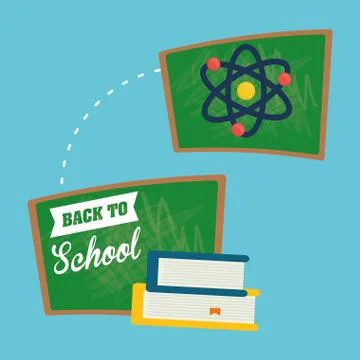 Flat illustration of Back to School design , vector Stock Illustration