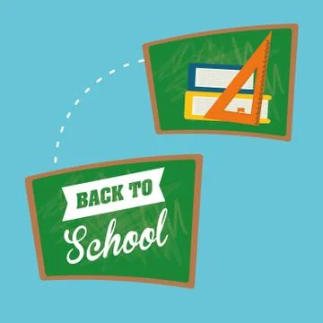 Flat illustration of Back to School design , vector Stockillustratie
