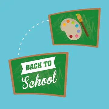 Flat illustration of Back to School design , vector Stockillustratie
