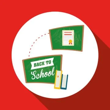 Flat illustration of Back to School design , vector Illustrazione stock