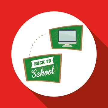 Flat illustration of Back to School design , vector 스톡 일러스트