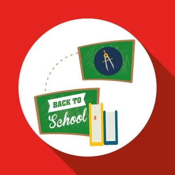 Flat illustration of Back to School design , vector Stockillustratie