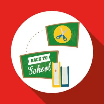 Flat illustration of Back to School design , vector Stock Illustration