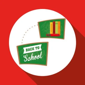 Flat illustration of Back to School design , vector Stockillustratie